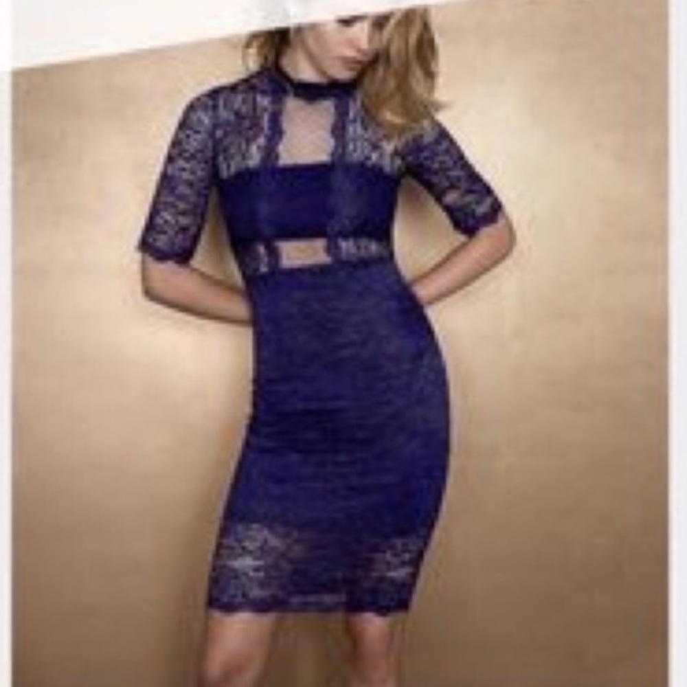 Express Navy Cocktail Dress
